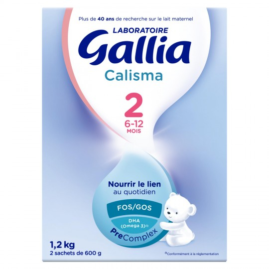 Lait en poudre calisma 2ème âge 2x600g - GALLIA