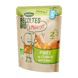 Repas bébé dès 6 mois purée de courge butternut Bio 120g - BLÉDINA