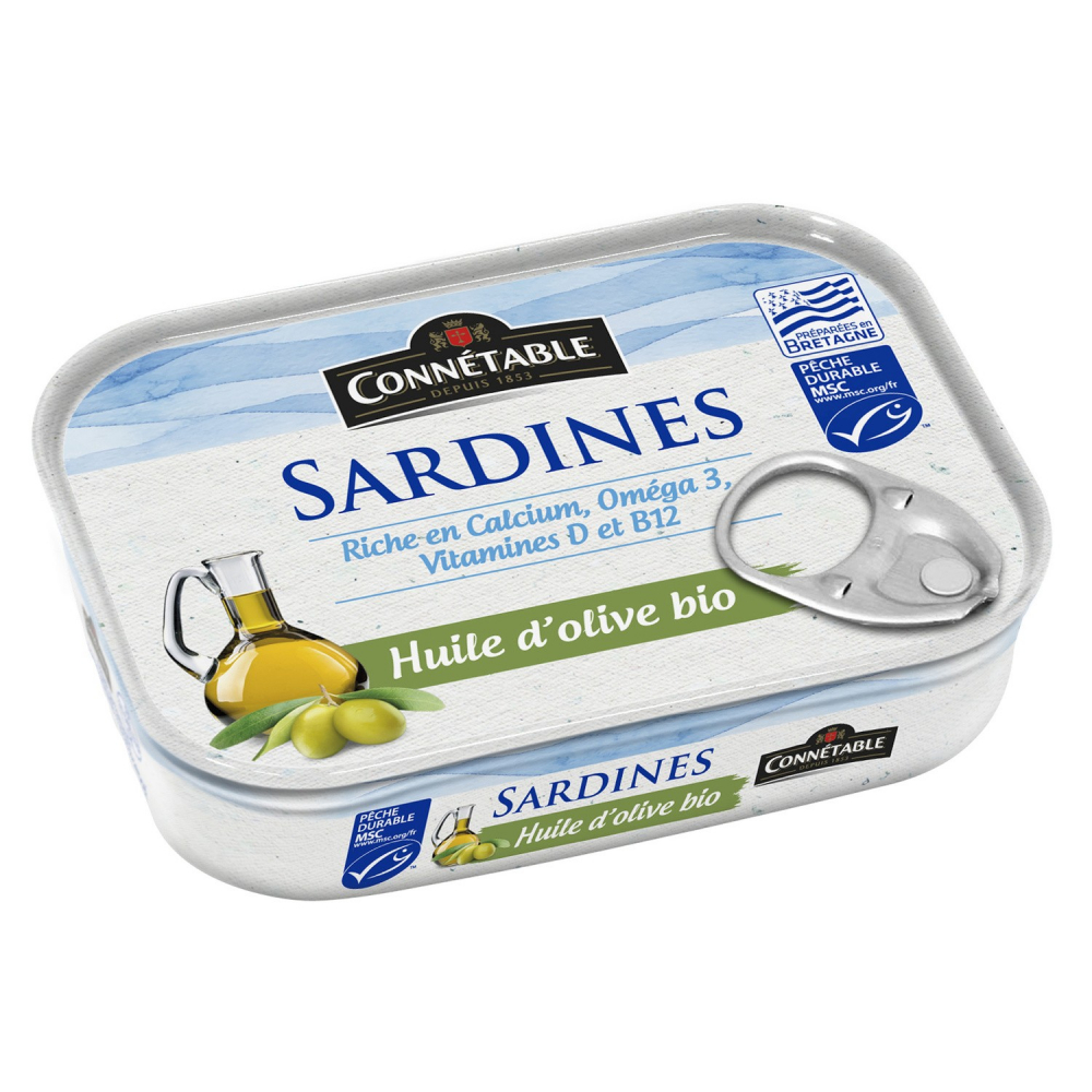 Sardines in Extra Virgin Olive Oil MSC, 135g - CONNÉTABLE
