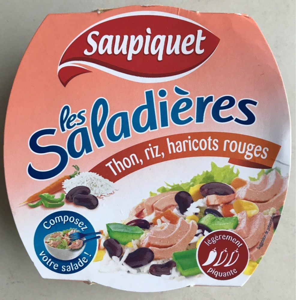 les Saladières Riz Thon Haricot Rouges 160g - SAUPIQUET