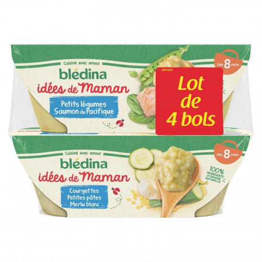 Grossiste Plat Pour Bebe Des 8 Mois Petits Legumes Saumon Du Pacifique Courgettes Petites Pates Merlu Blanc Bledina