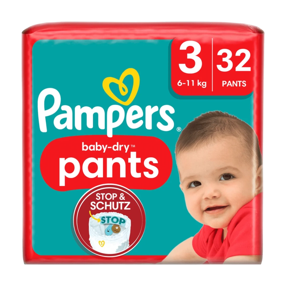 COUCHES BABY-DRY PANTS T3 (6-11 KG) X32 - PAMPERS