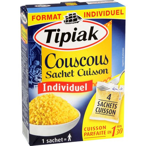 Couscous Sachet Cuisson Individuel 4x65g - TIPIAK