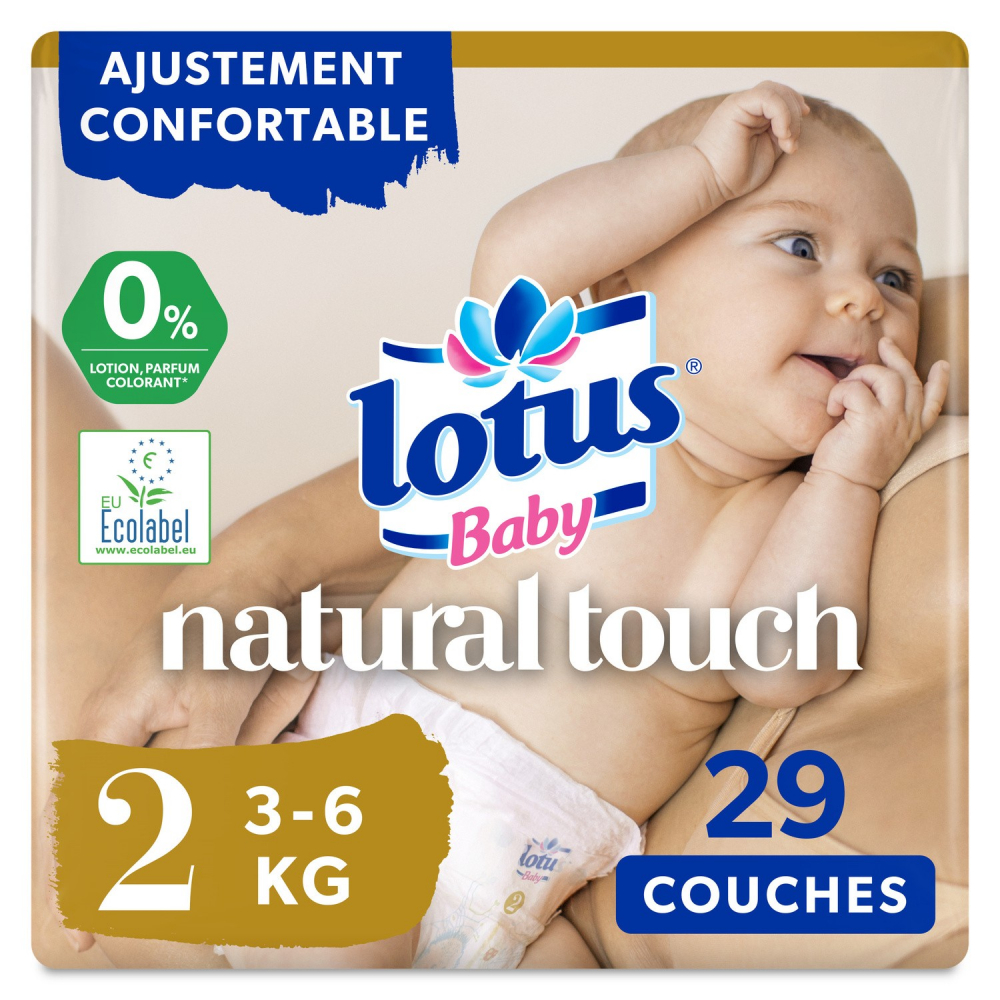 Fraldas para bebé com toque natural T2 x29 - LOTUS BABY