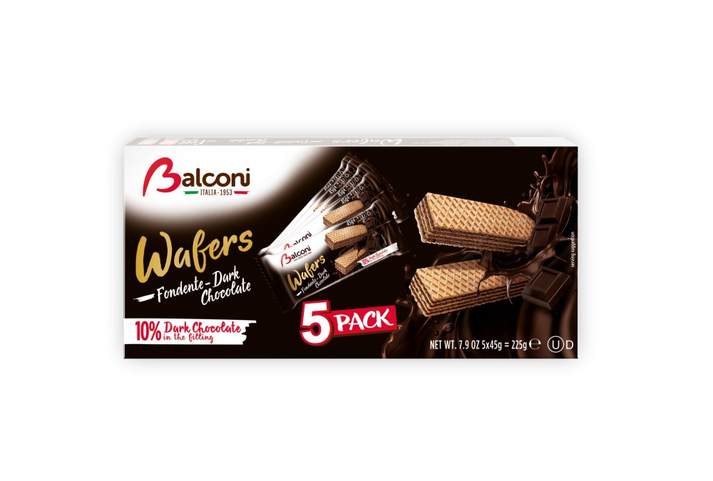 Bolachas de Chocolate Amargo 5 X 45g - BALCONI