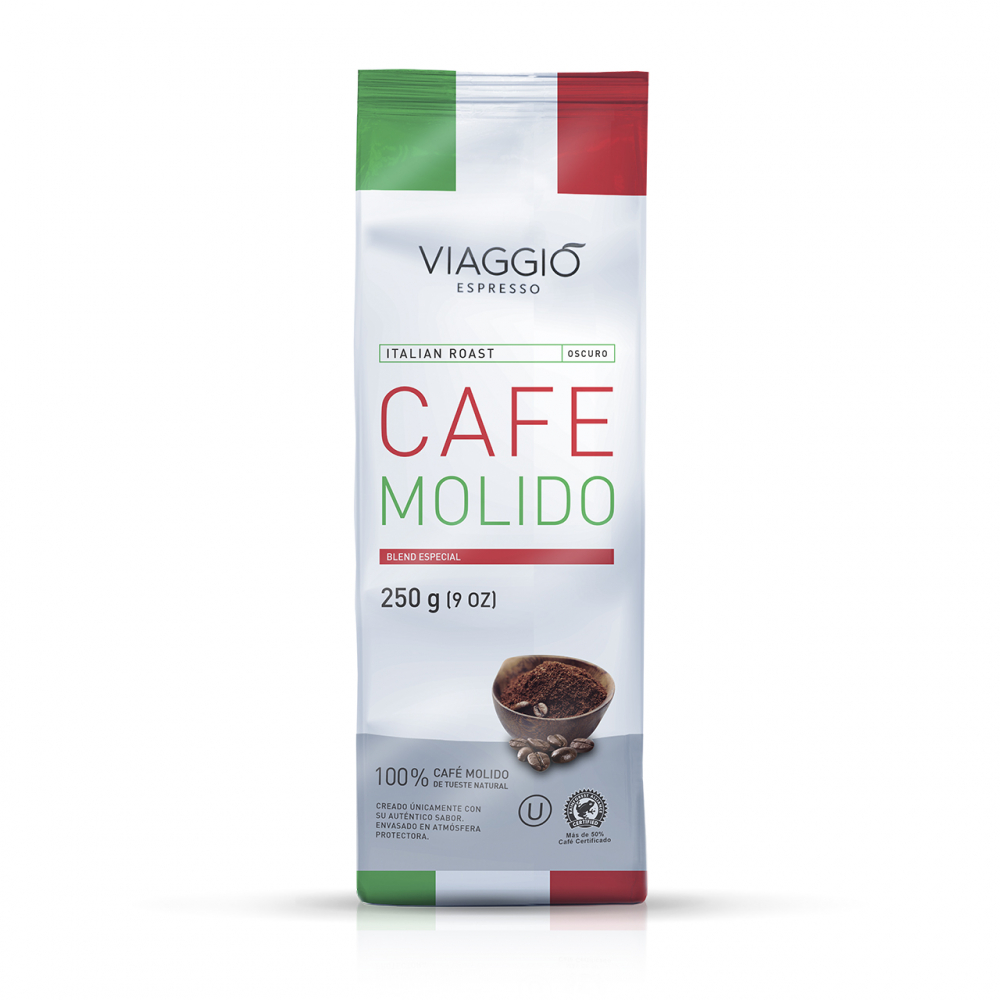 Ground Coffee Viaggio Espresso Italian Roast 250 Gr (v1)