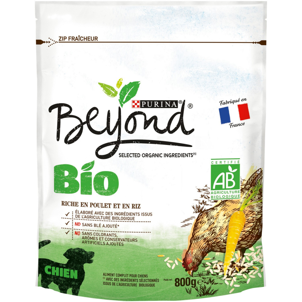 Croquettes pour chiens poulet & riz Bio BEYOND 800g - PURINA