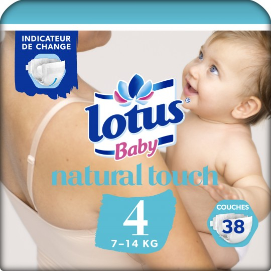 Fraldas para bebé com toque natural T4 x38 - LOTUS BABY