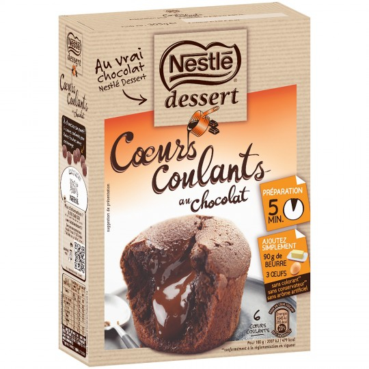 Préparation gâteau coeurs coulants chocolat 305g - NESTLE