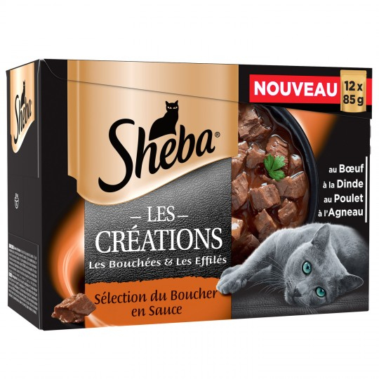 Cat food in sauce butcher's selection 12x85g - SHEBA
