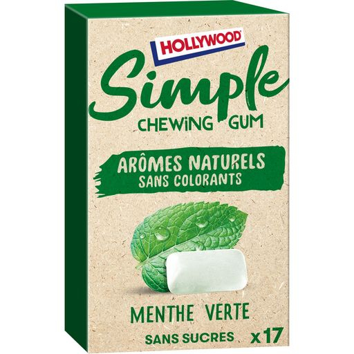 Green mint sugar-free chewing gum x17 - HOLLYWOOD
