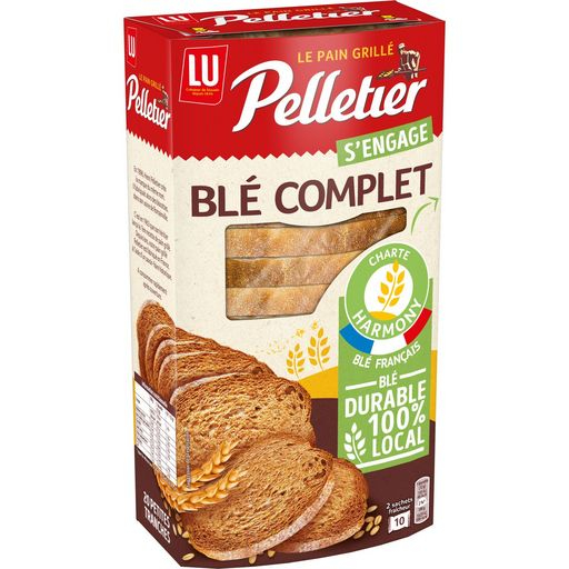 Pain grillé au blé complet Lu 240g - PELLETIER