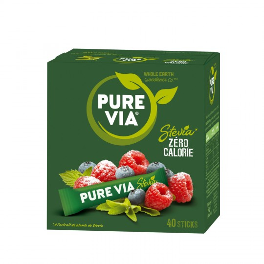 Stevia 40 bastoncini, 60 g - PURE VIA