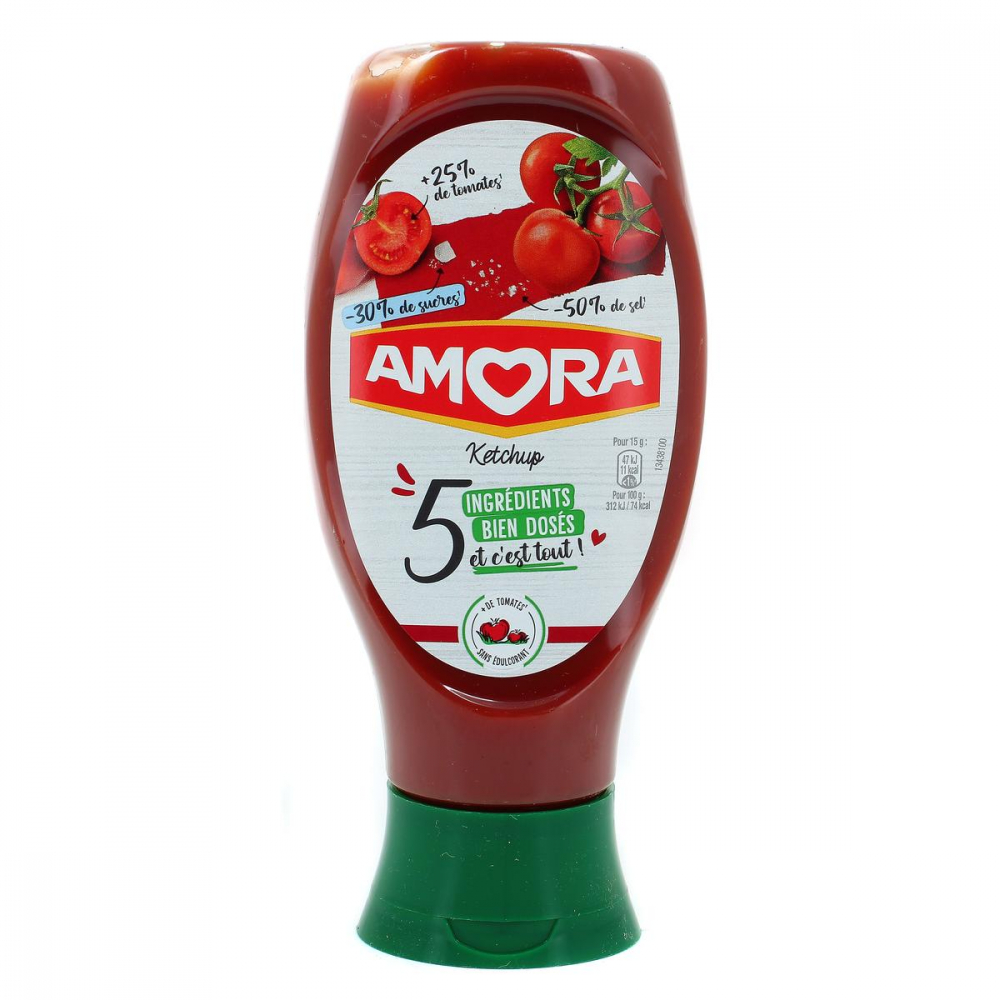 Ketchup 5 ingredients, 468g - AMORA