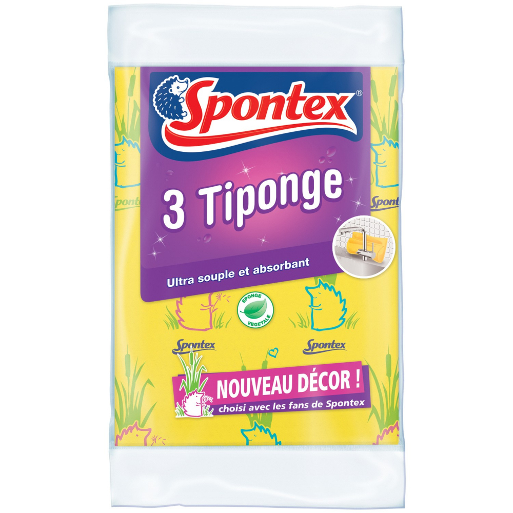 Eponges tiponge ultra souple x3 - SPONTEX