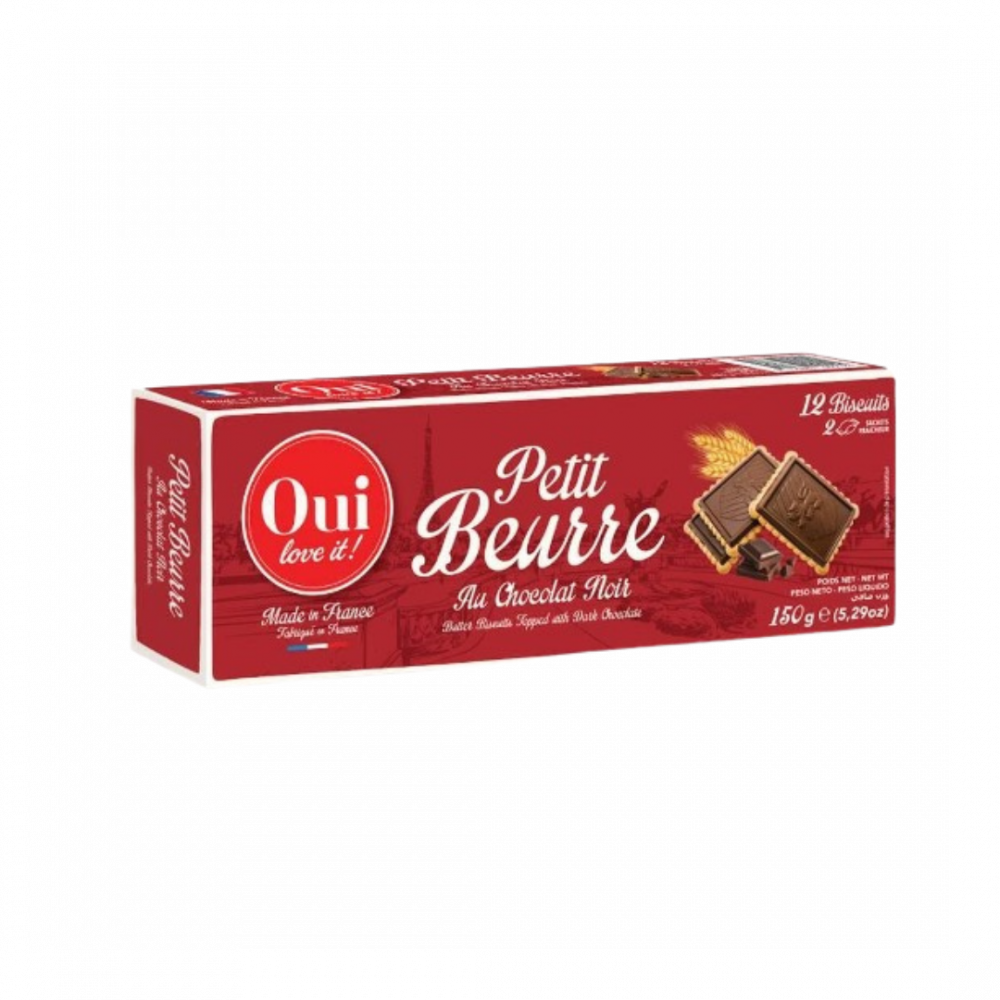 Petit Beurre Dark Chocolate Bar Oui Love It 150gr Cx16