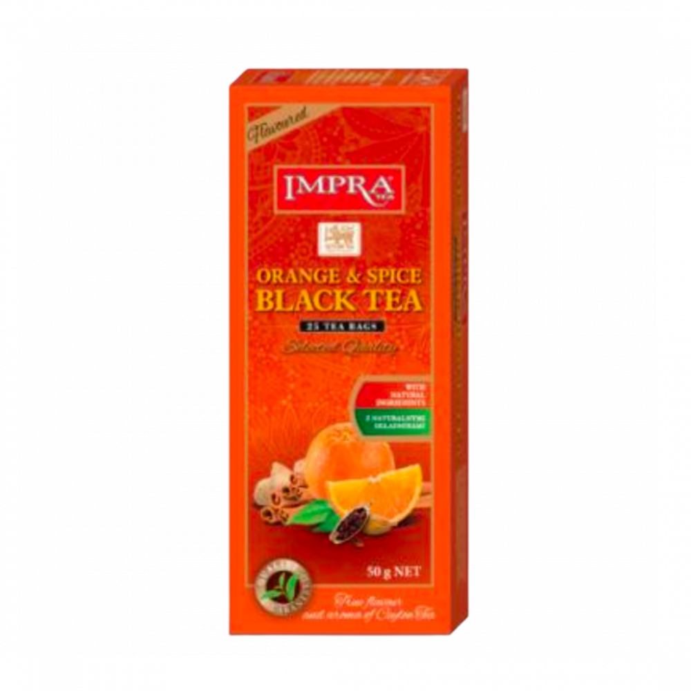 Impra, Black Tea,flavoured Orange And Spice âwith Natural Piecesâ  2gx25x24, Inner Cartons