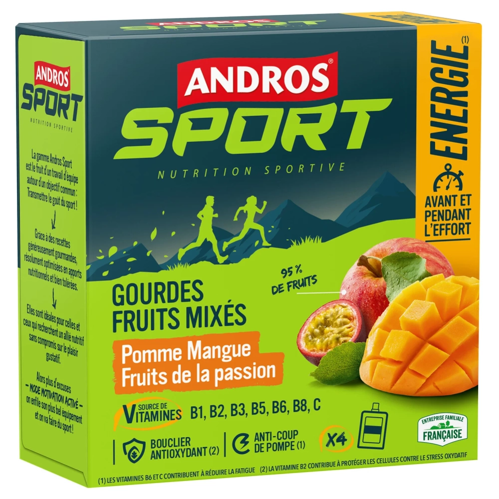 Fruits mixés pomme mangue 4x90g ANDROS