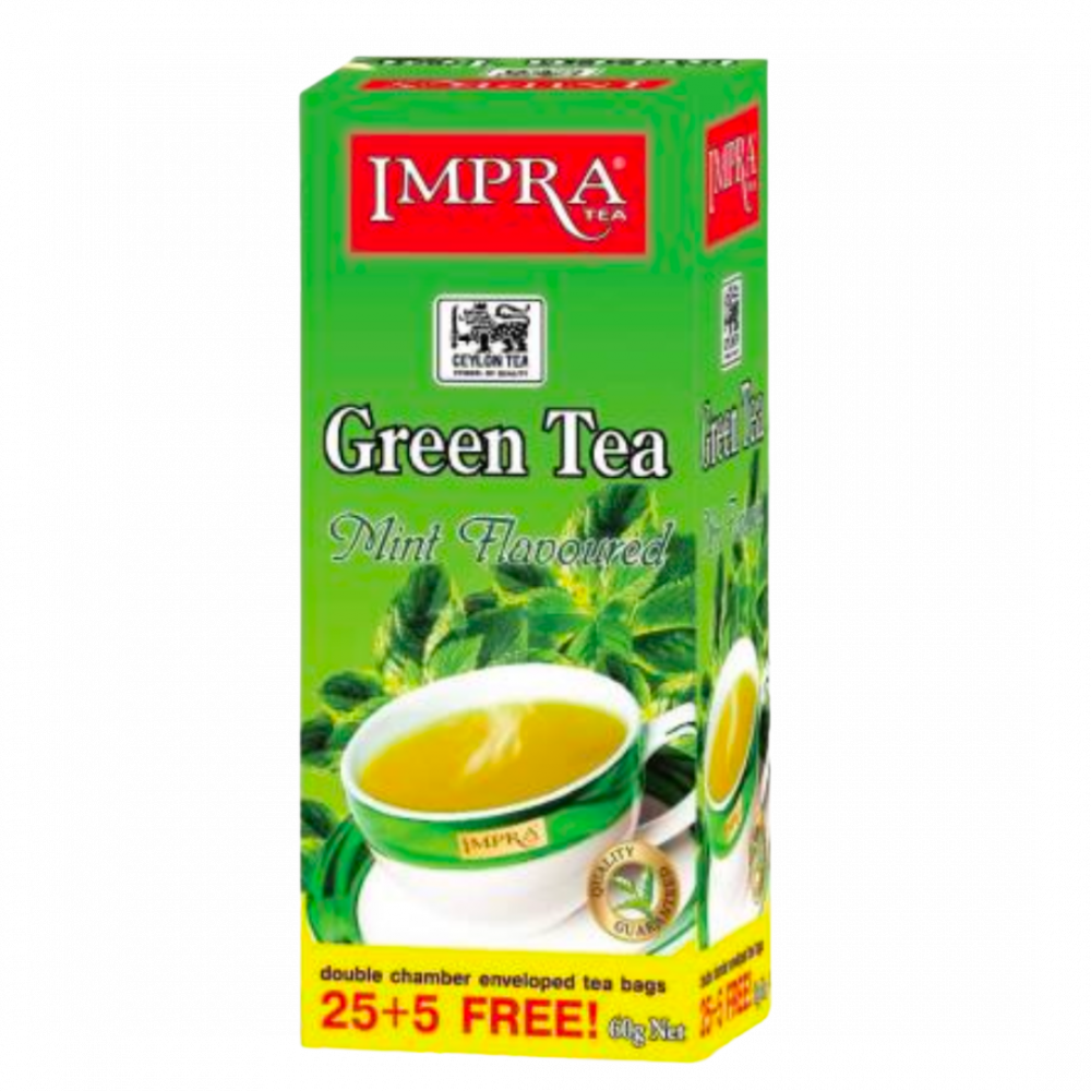 Impra  Green Tea Flavoured "mint" , 2g X 25+5 X 20