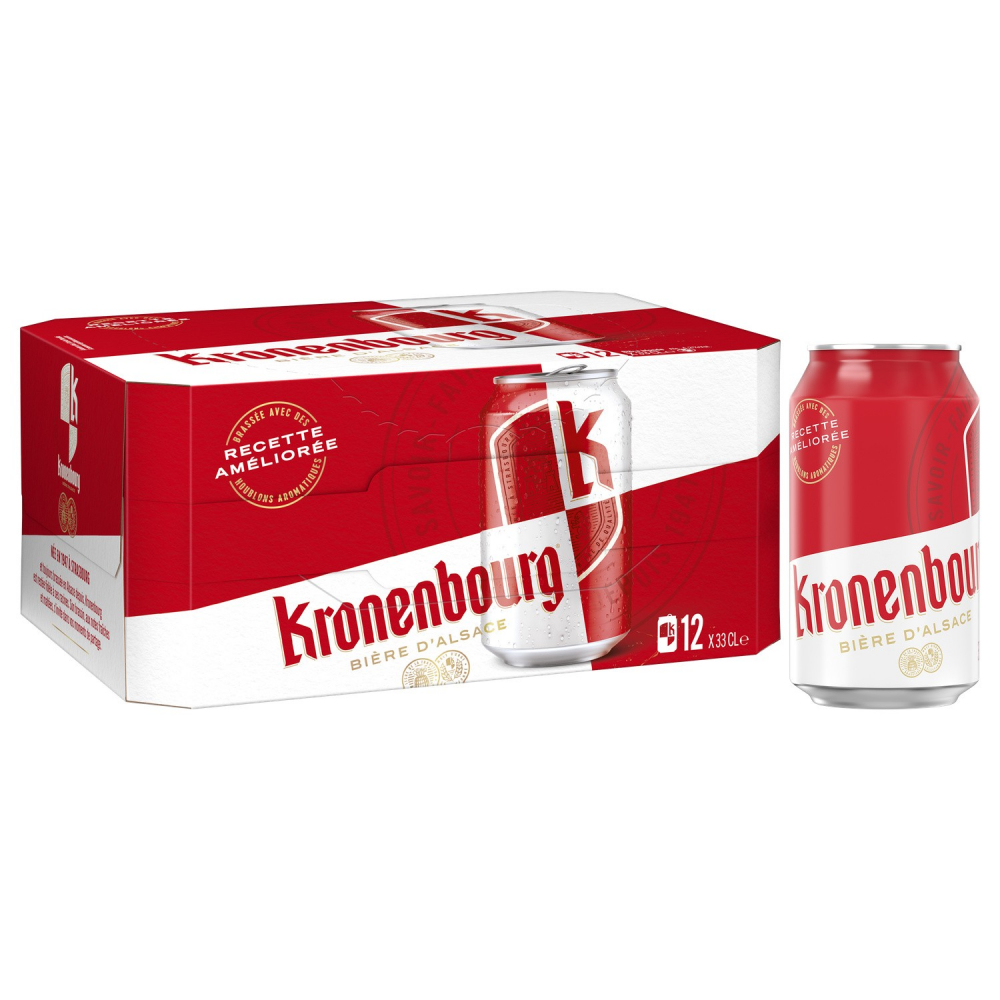 بيرة لاجر شقراء، 4.2 درجة، 12 × 33 سنتيلتر - KRONENBOURG