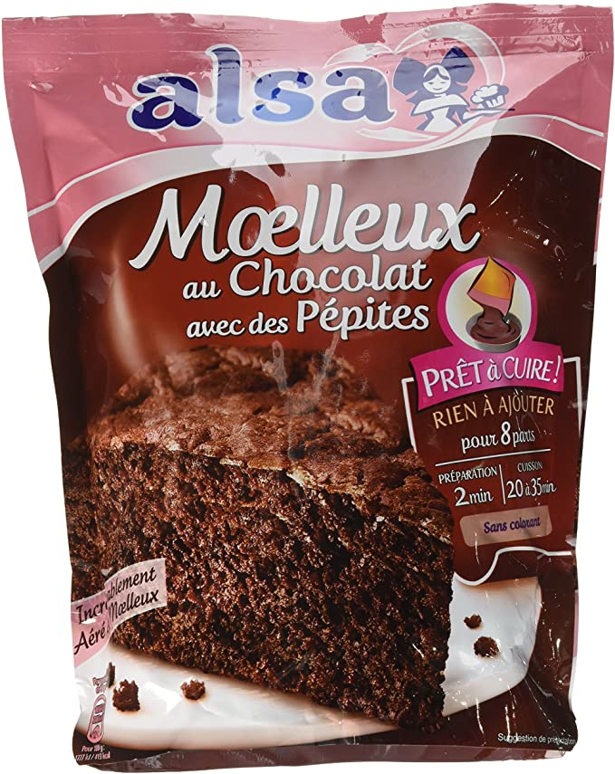 Préparation moelleux pépite de chocolat 500g - ALSA