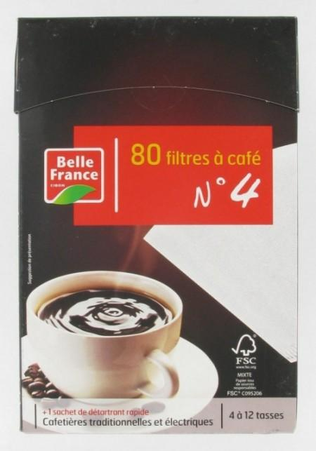 Filtre à Café N°4 X80 - BELLE FRANCE