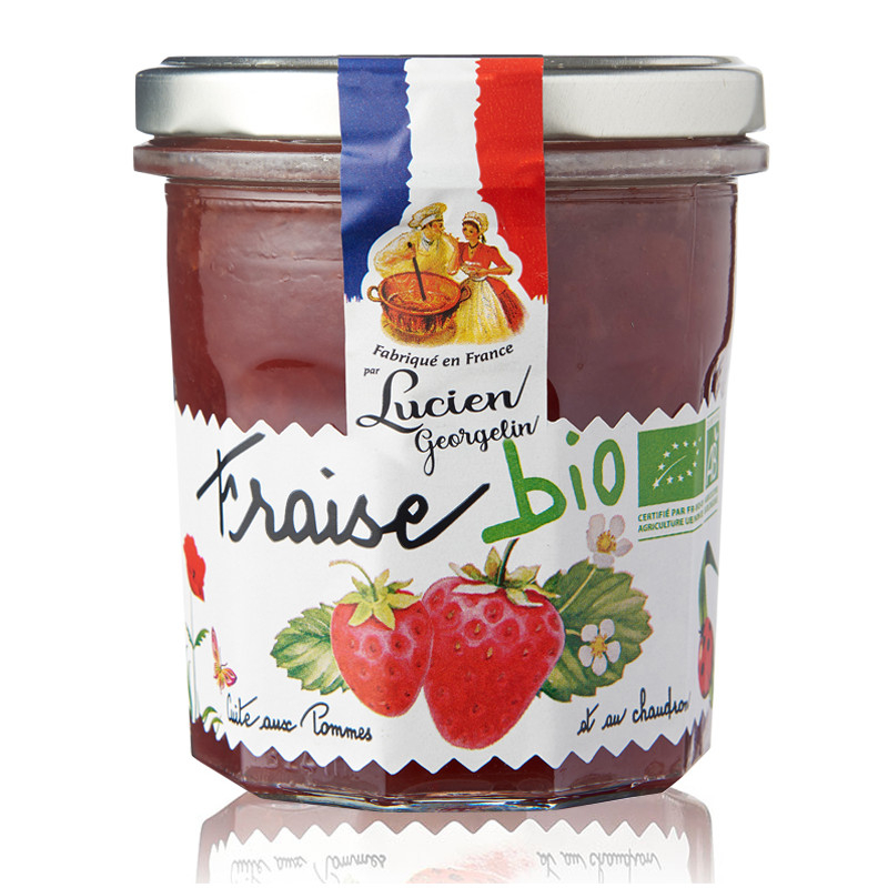Organic Strawberry Fruit Preparation Origin France * 320g - LUCIEN GEORGELIN