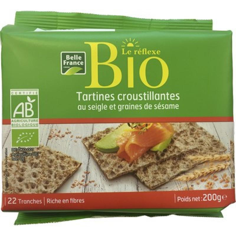 Toast Al Sesamo Bio 200g - BELLE FRANCE