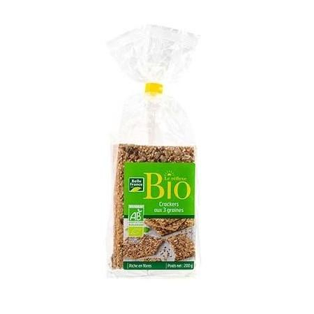 Crackers Aux 3 Graines Le Réfléxe Bio 200g - BELLE FRANCE