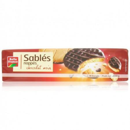 Песочное печенье в темном шоколаде 200г - BELLE FRANCE