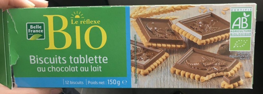 Petit Beurre Biologische Melkchocoladereep 150g - BELLE FRANCE