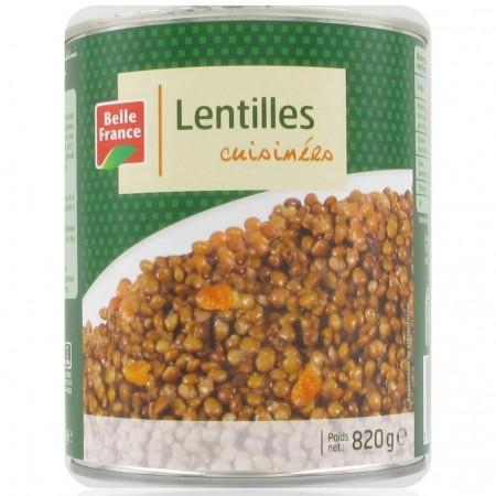 Cooked Lentils 820g - BELLE FRANCE