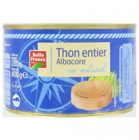Whole Albacore Tuna Natural 400g - BELLE FRANCE