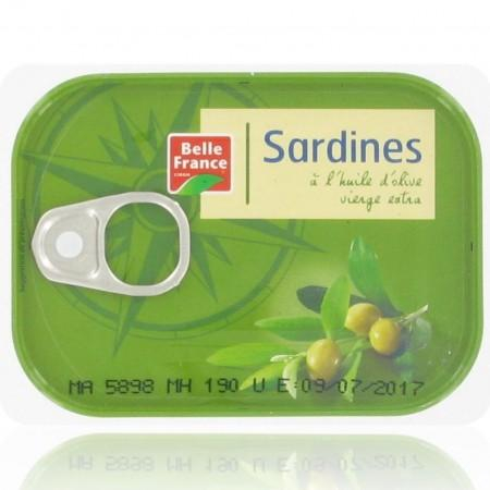 Sardines à L'huile D'olive Vierge Extra 135g - BELLE FRANCE