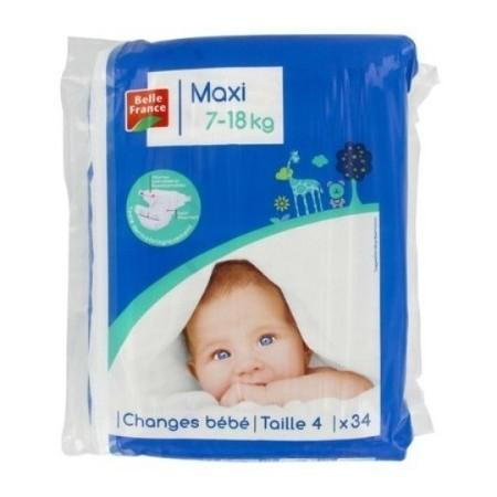 Baby Diapers 7-18kg X34 - BELLE FRANCE