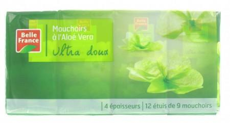 Mouchoir à L Aloe Vera Extra Doux X 12 étuis - BELLE FRANCE