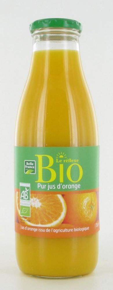 Pur Jus Orange Le Réflexe Bio 75cl - BELLE FRANCE