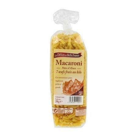 Alsace Pasta Macaroni With Eggs 250g - BELLE FRANCE