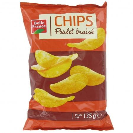 Geschmorte Chips mit Hähnchengeschmack, 135 g - BELLE FRANCE