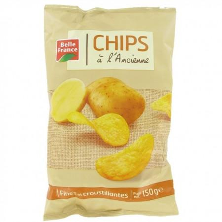 Dünne und knusprige altmodische Chips, 105 g - BELLE FRANCE
