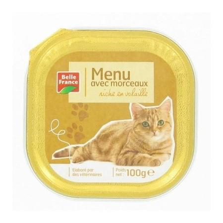 富含家禽的猫菜单 100 克 - BELLE FRANCE