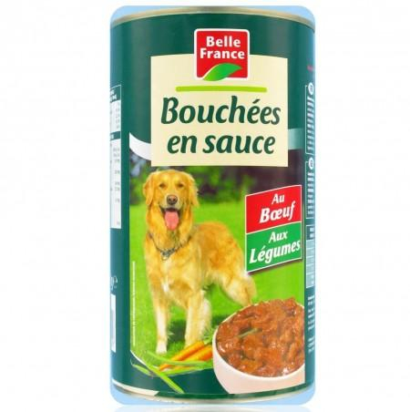 Häppchen in leckerer Rindfleisch-Gemüse-Hundesauce, 1200 g - BELLE FRANCE