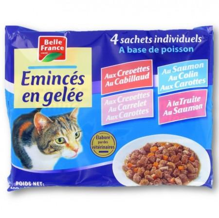 Sliced ​​Fish In Sauce For Cats 4x100g - BELLE FRANCE