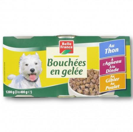 Jelly Bites voor honden Multivariëteiten 3x400g - BELLE FRANCE