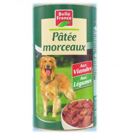 Pastete mit Rindfleischstücken und Gemüse für Hunde 1200g - BELLE FRANCE