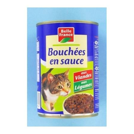 Bocaditos de Salsa para Gatos de Carne y Verduras 400g - BELLE FRANCE