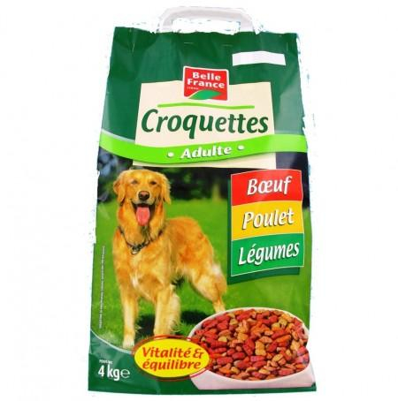 Croquetttes Chien Bœuf Légumes 4kg - BELLE FRANCE