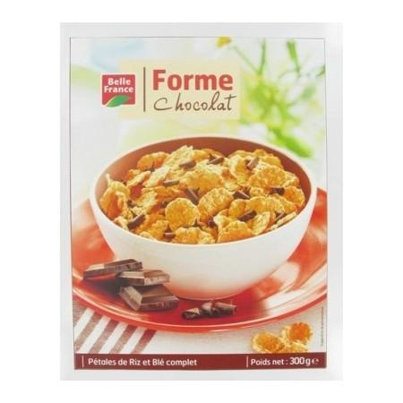 Cereales con Forma de Pétalos de Chocolate Negro 300g - BELLE FRANCE