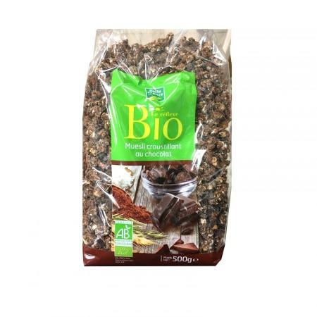 Bio-Müsli mit dunkler Schokolade, 500 g - BELLE FRANCE