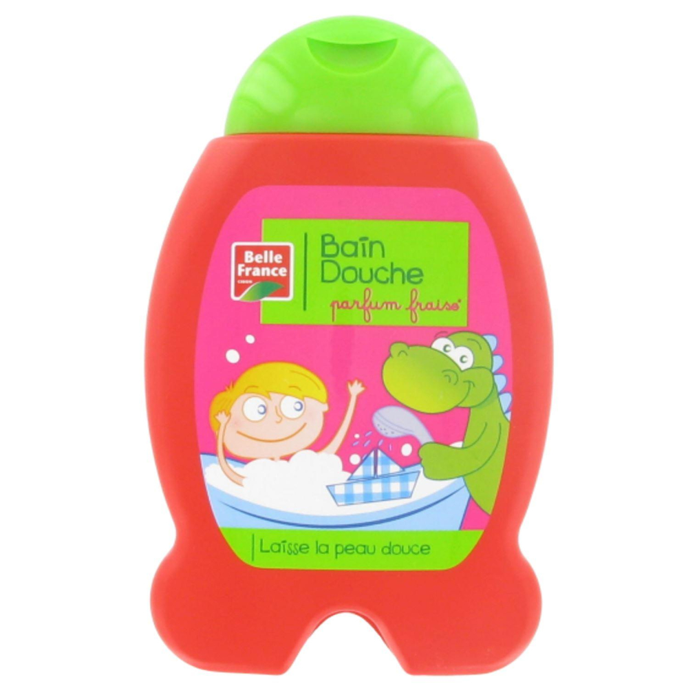 Gel de banho e banho com aroma de morango infantil 250ml - BELLE FRANCE